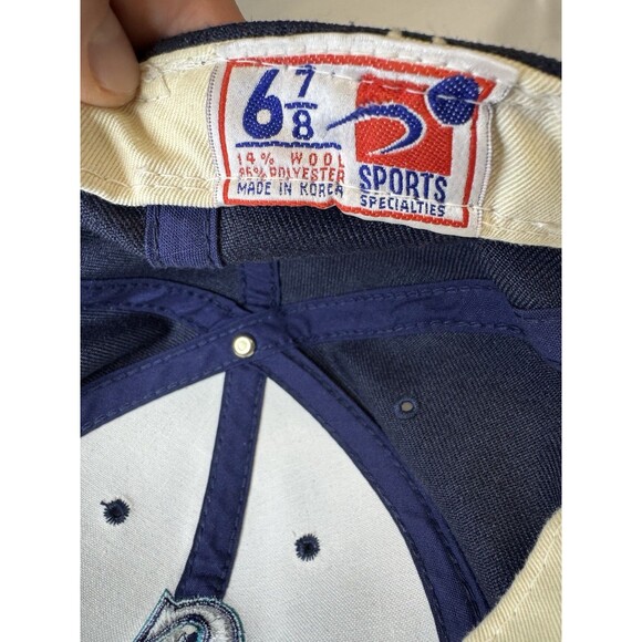 VTG 90s Seattle Mariners Sports Specialties MLB Fitted Hat 6 7/8 Wool Polyester - Picture 5 of 5